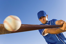 male softball player