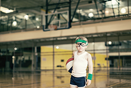 young boy basketball