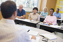 Seniors in a classroom