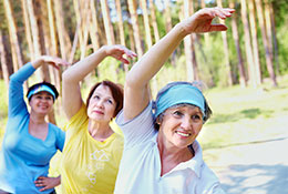 Seniors stretching