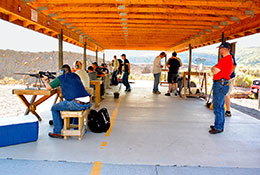 group at firing range