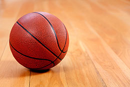 basketball on floor