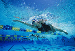 Woman Lap Swimming