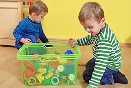 Children playing with toys